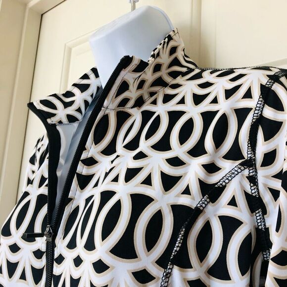 NWOT Anthony’s Resort Wear Interlocking Circles UPF50 Full Zip Long sleeved Jack - Picture 15 of 15